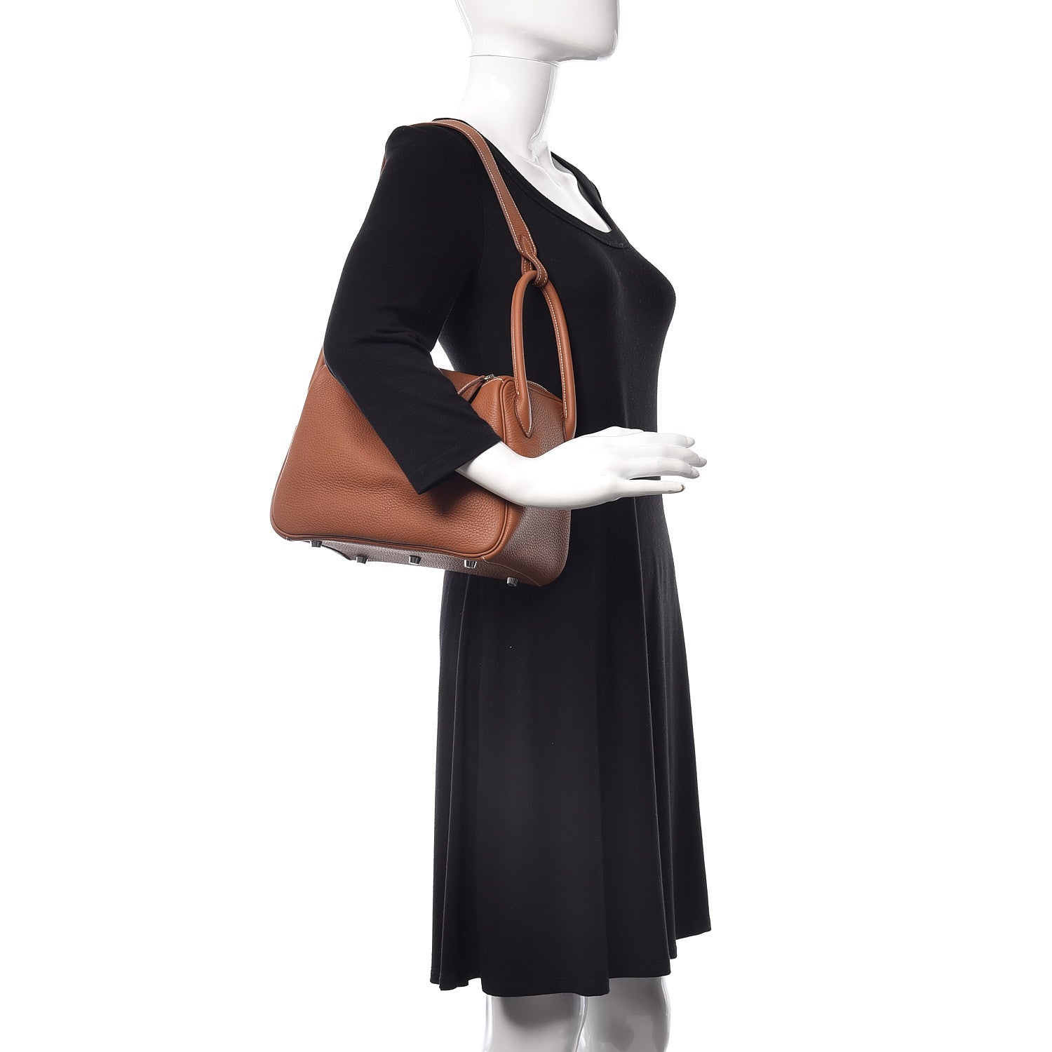Hermes Taurillon Clemence Lindy 26 Gold 2 of 12
