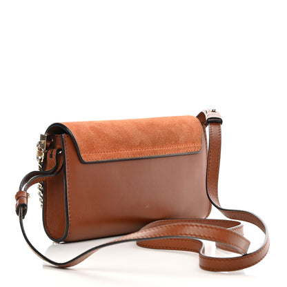 Chloe Suede Calfskin Mini Faye Shoulder Bag Tobacco 3 of 13