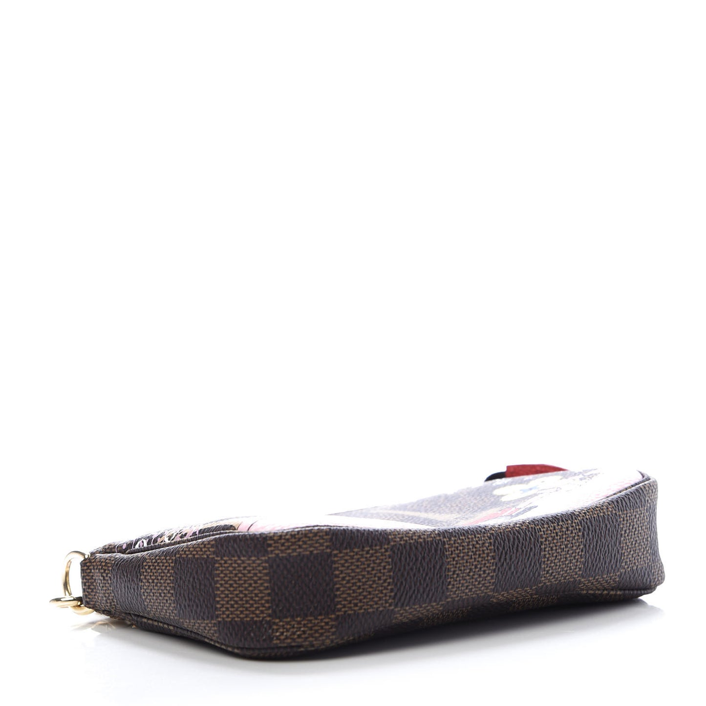 Damier Ebene 2019 Christmas Animation Mini Pochette Accessories Red