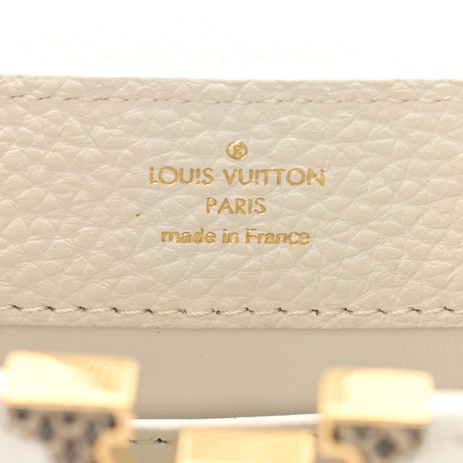 Louis Vuitton Taurillon Ayers Capucines Mini White Snow White 6 of 10