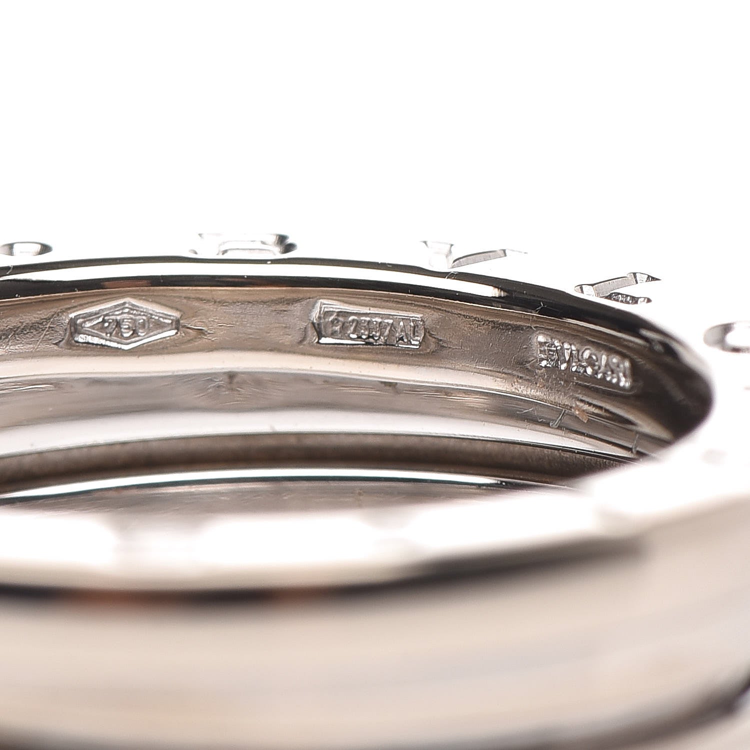 Bulgari 18K White Gold B.Zero1 Two-Band Ring 50 5.25 7 of 8