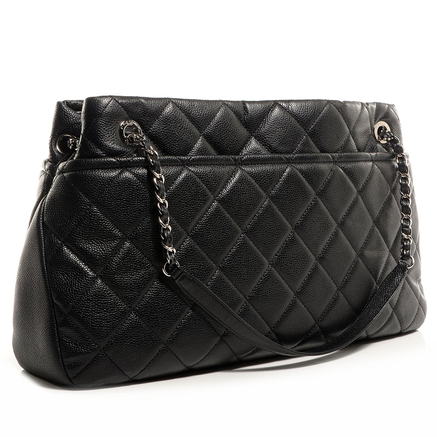 Soft Caviar Timeless Large Shopping Tote Black