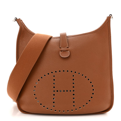 Hermes Taurillon Clemence Evelyne III PM Gold 1 of 14
