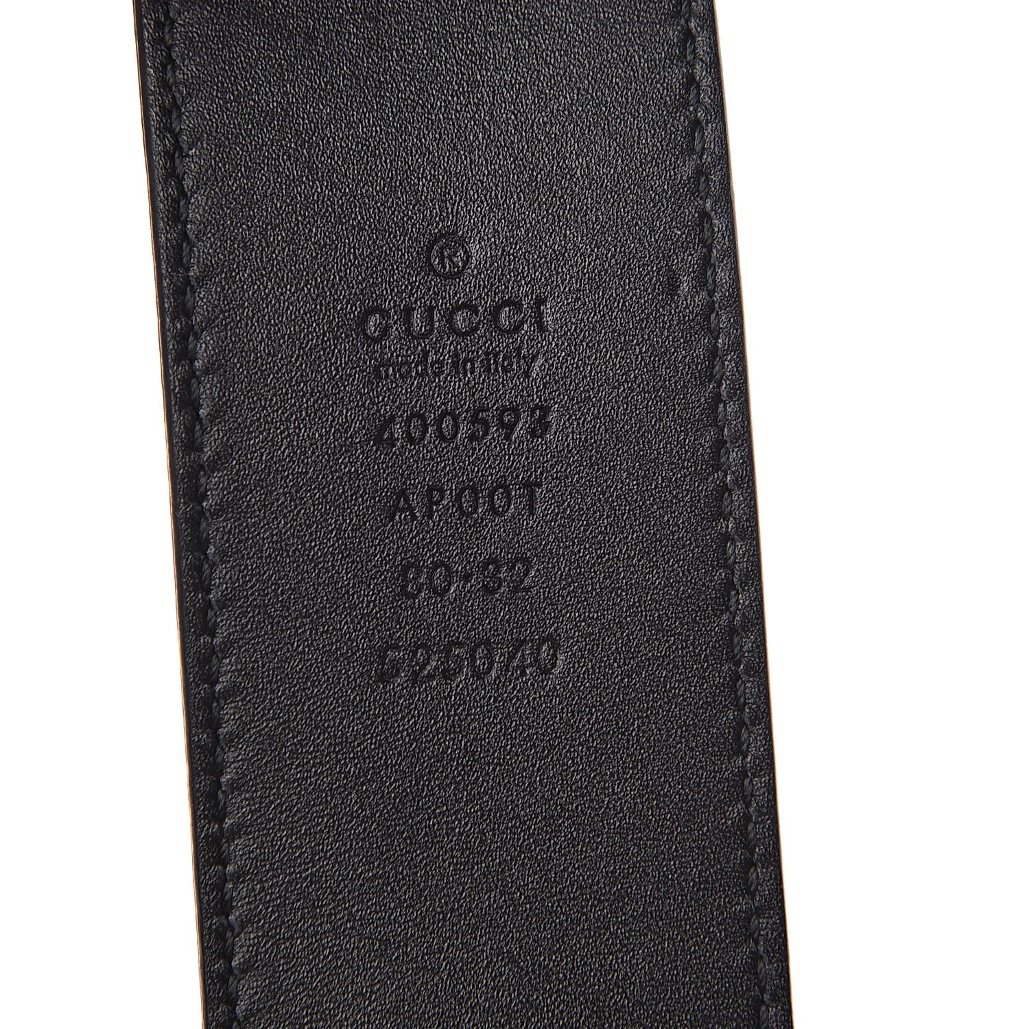 Gucci Calfskin Double G 40mm Belt 80 32 Black 4 of 7