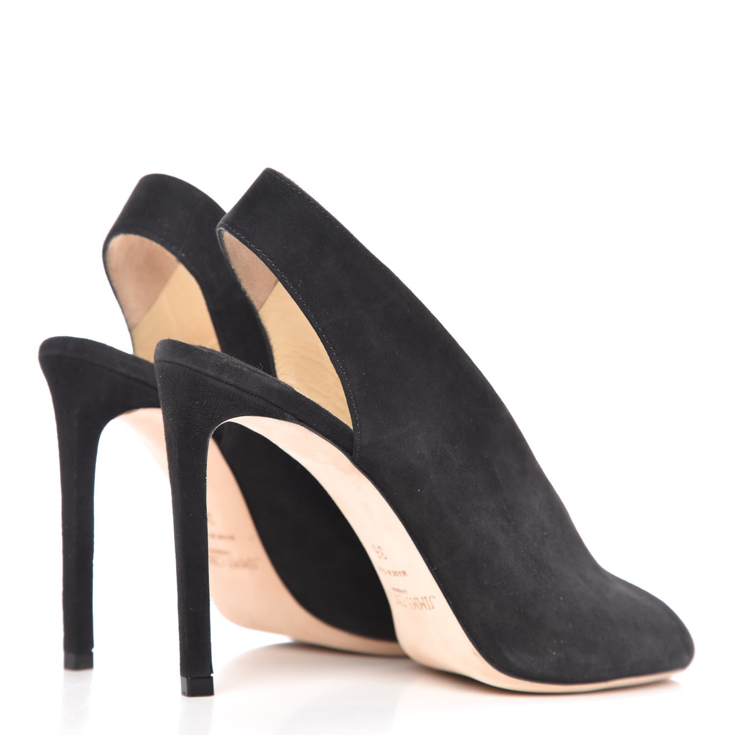 Jimmy Choo Suede Shar 100 Pumps 36 Black 4 of 11