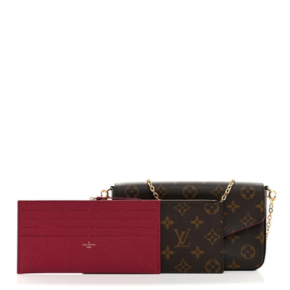 Louis Vuitton Monogram Pochette Felicie Chain Wallet Fuchsia 3 of 12