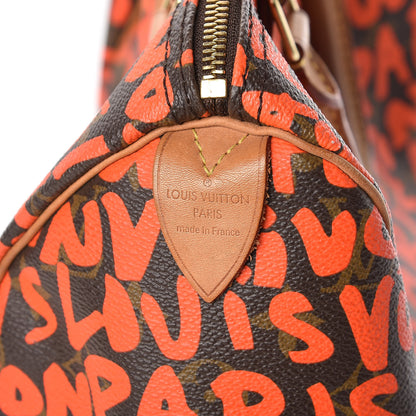 Louis Vuitton Monogram Graffiti Speedy 30 Orange 6 of 17