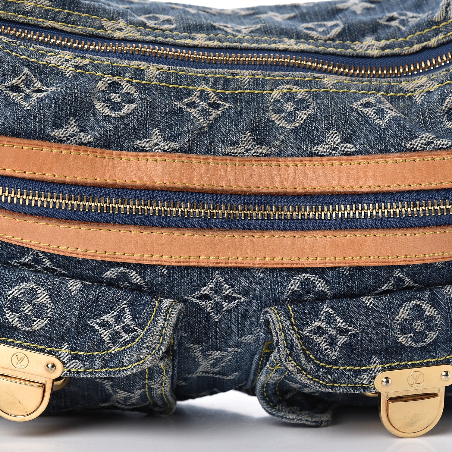Louis Vuitton Monogram Denim Baggy PM Blue 7 of 13