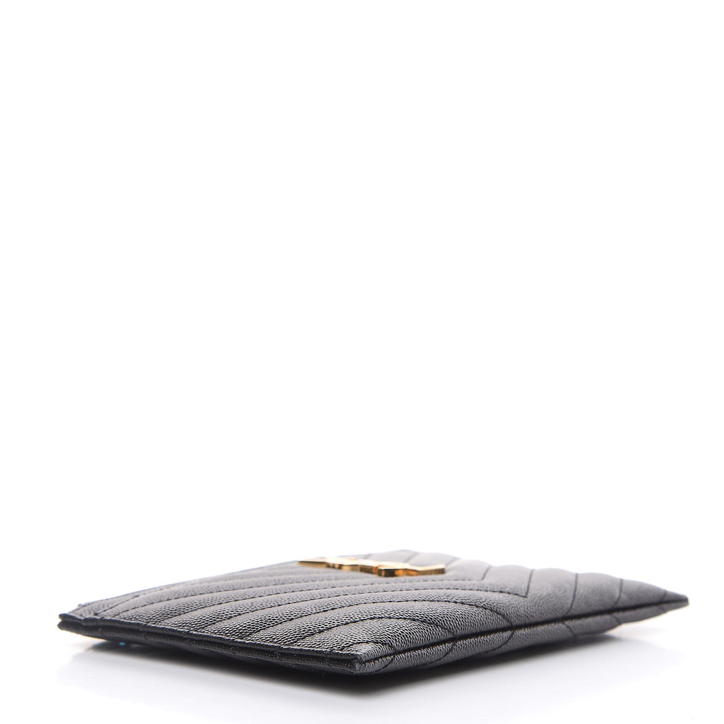 Grain De Poudre Chevron Monogram Bill Pouch Black