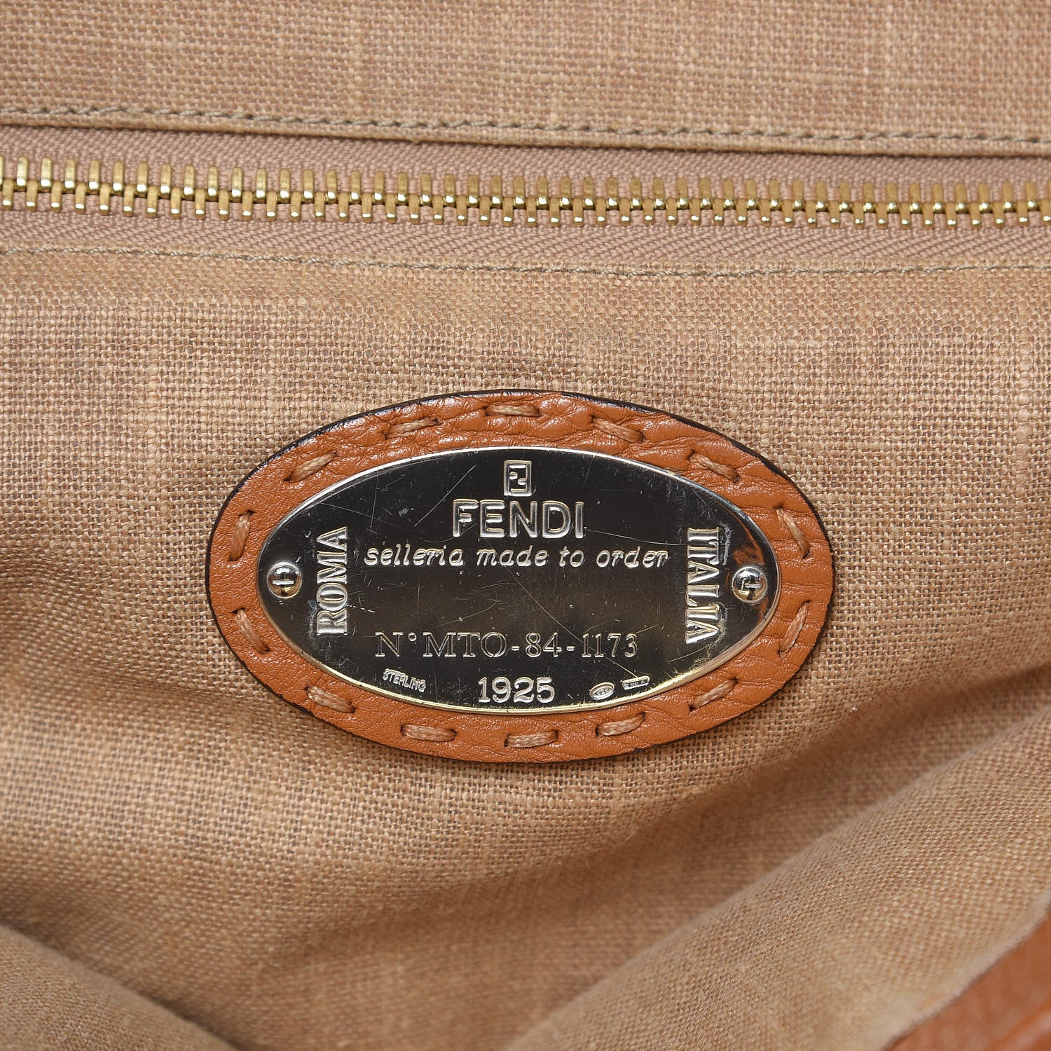 Fendi Cuoio Romano Raffia Selleria Large Peekaboo Iconic Satchel Caramel 7 of 14