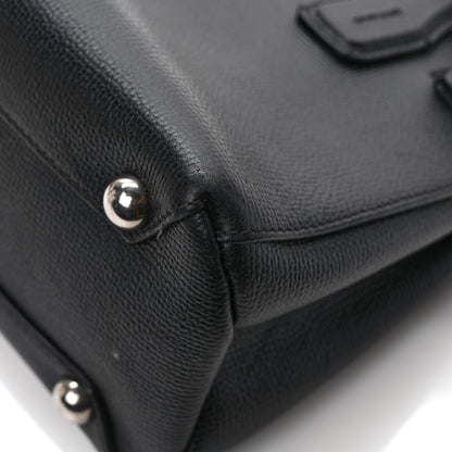 Burberry Derby Calfskin House Check Small Banner Tote Black 12 of 12