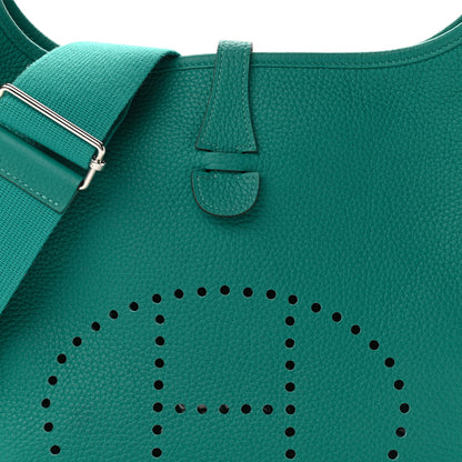 Hermes Taurillon Clemence Evelyne III PM Vert Verone 8 of 10
