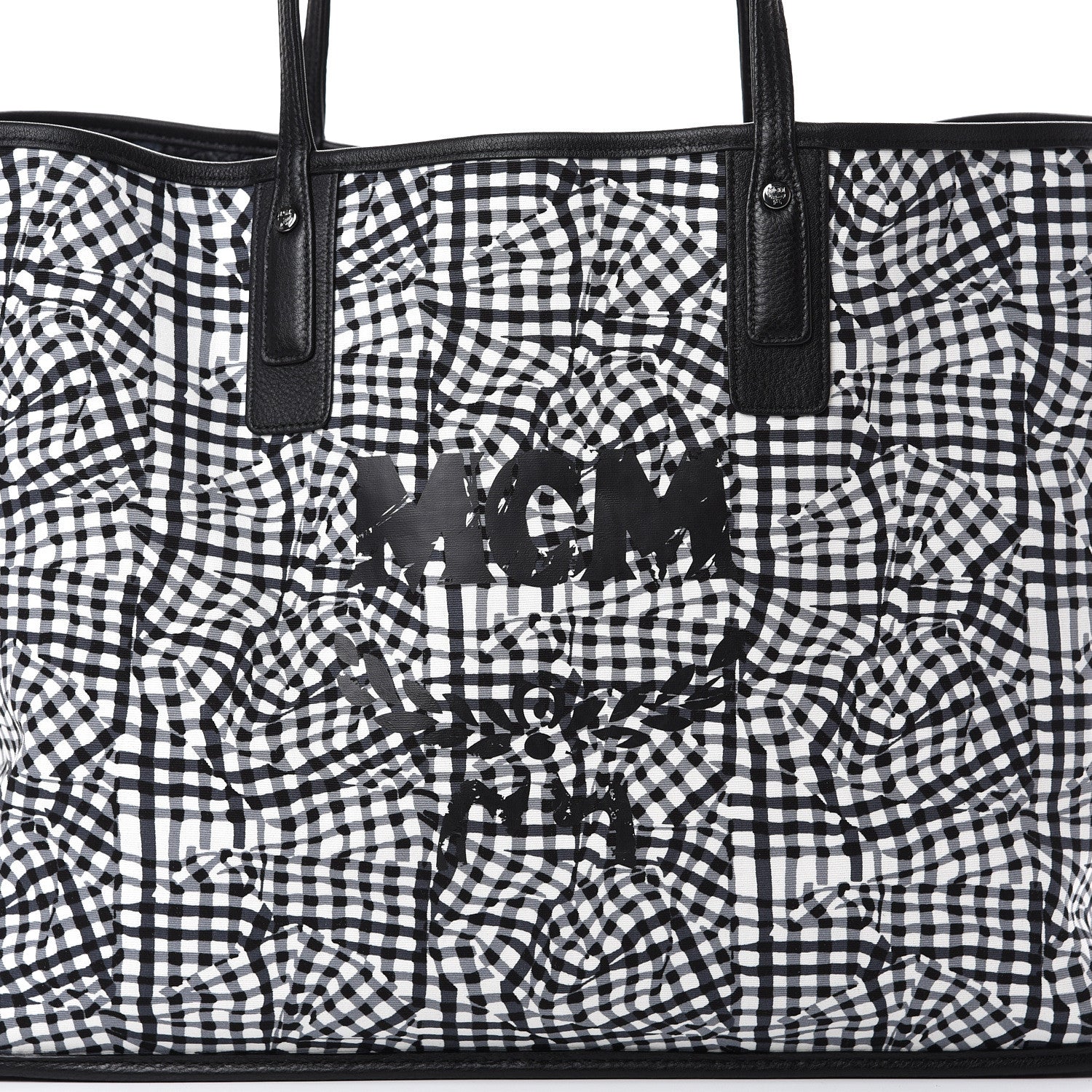 MCM Visetos Large Liz Reversible Shopper Tote Black 13 of 15