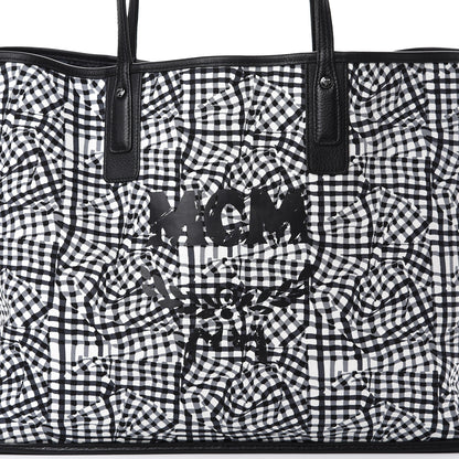 MCM Visetos Large Liz Reversible Shopper Tote Black 13 of 15