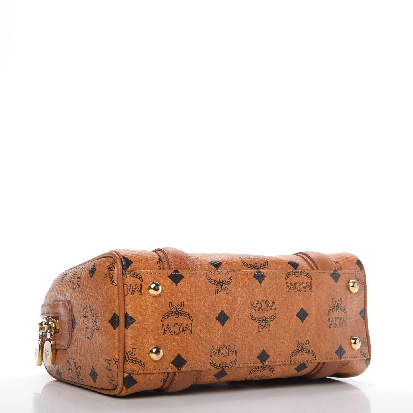 Visetos Mini Boston Bag Cognac