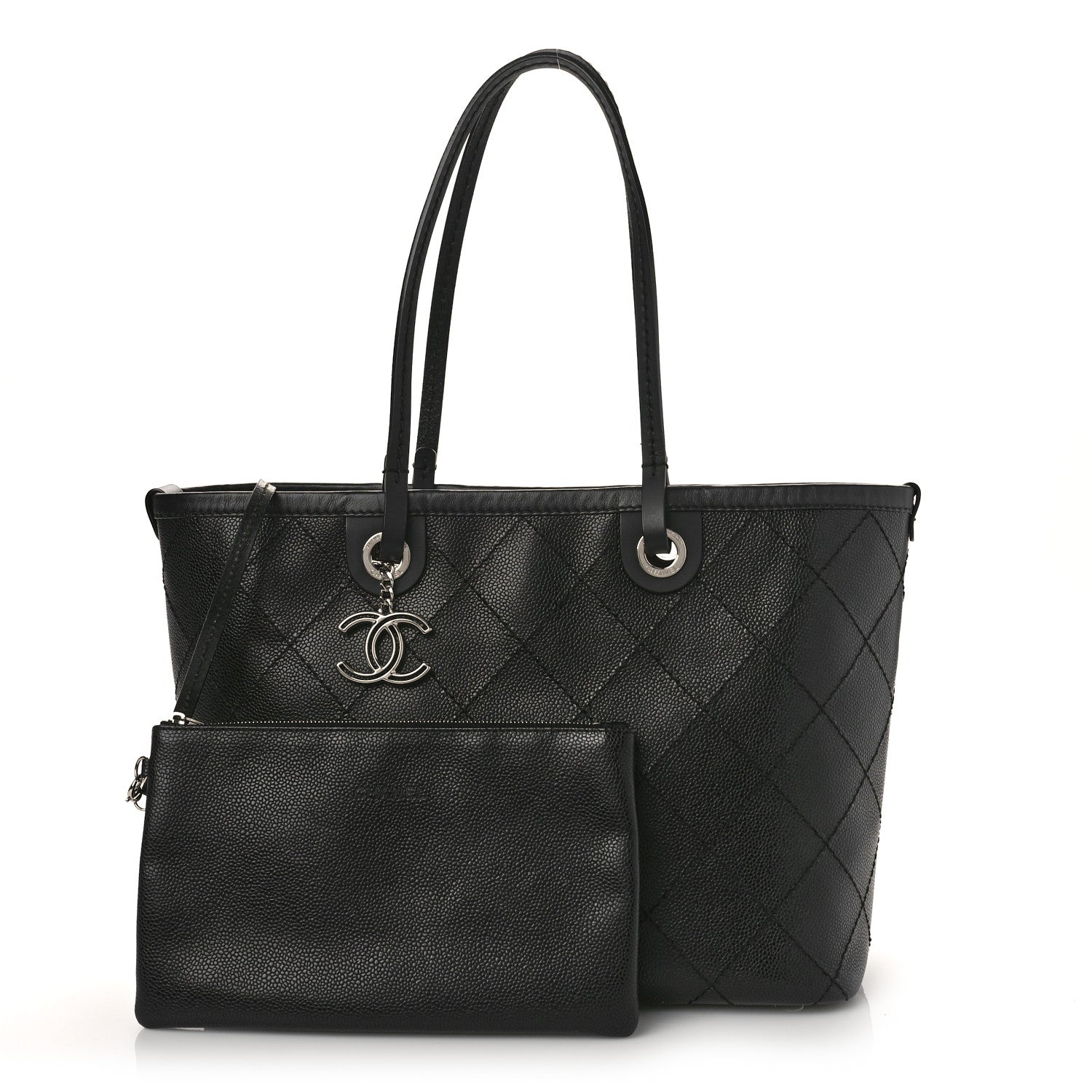 Chanel Grained Calfskin Shopping Fever Tote Black 1 of 11