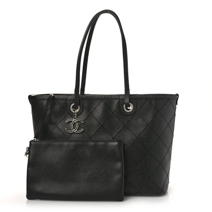 Chanel Grained Calfskin Shopping Fever Tote Black 1 of 11