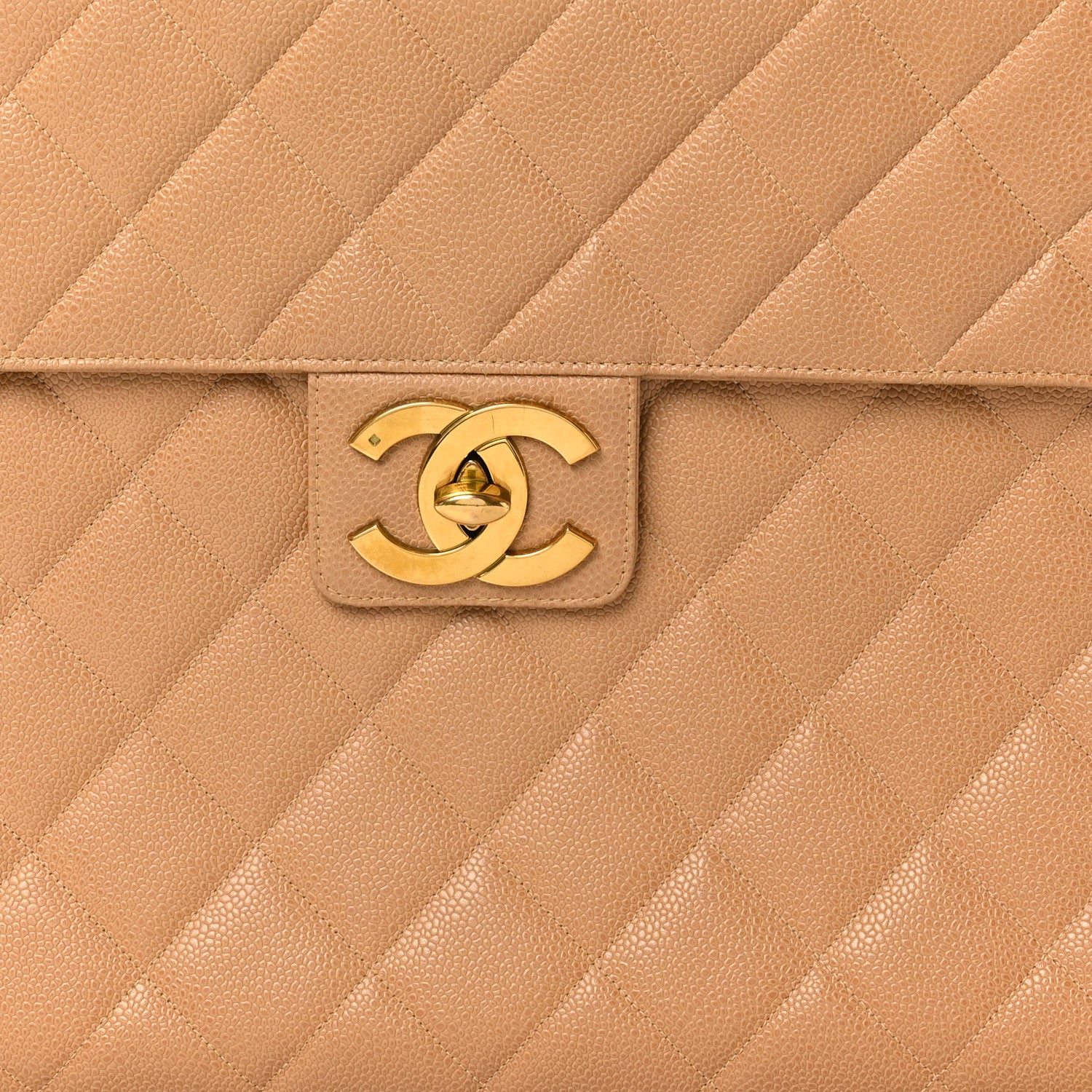 Chanel Caviar Quilted Briefcase Laptop Bag Beige 9 of 12