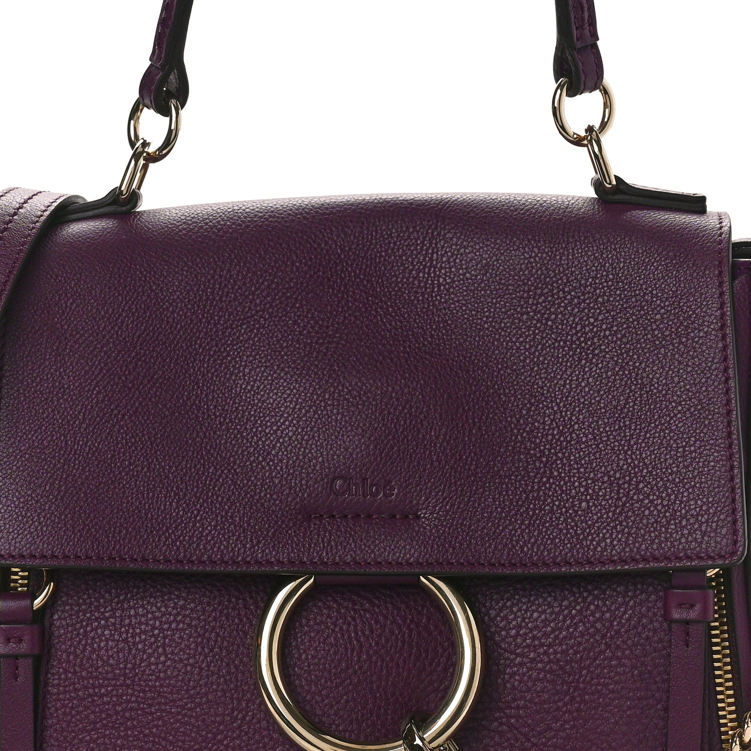 Chloe Calfskin Small Faye Day Shoulder Bag Intense Violine 7 of 9