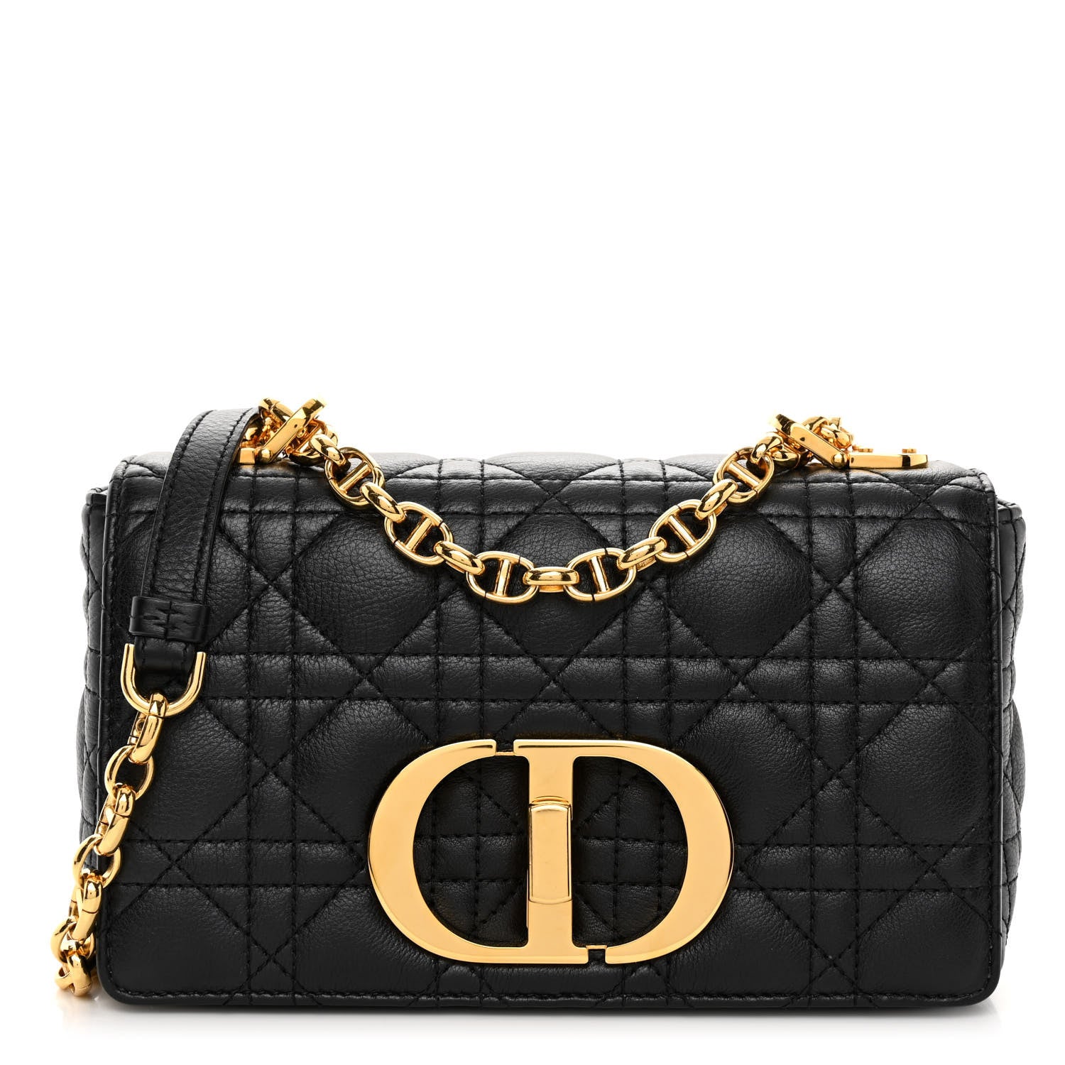 Christian Dior Calfskin Cannage Small Caro Bag Black 1 of 10