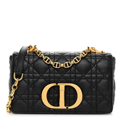 Christian Dior Calfskin Cannage Small Caro Bag Black 1 of 10