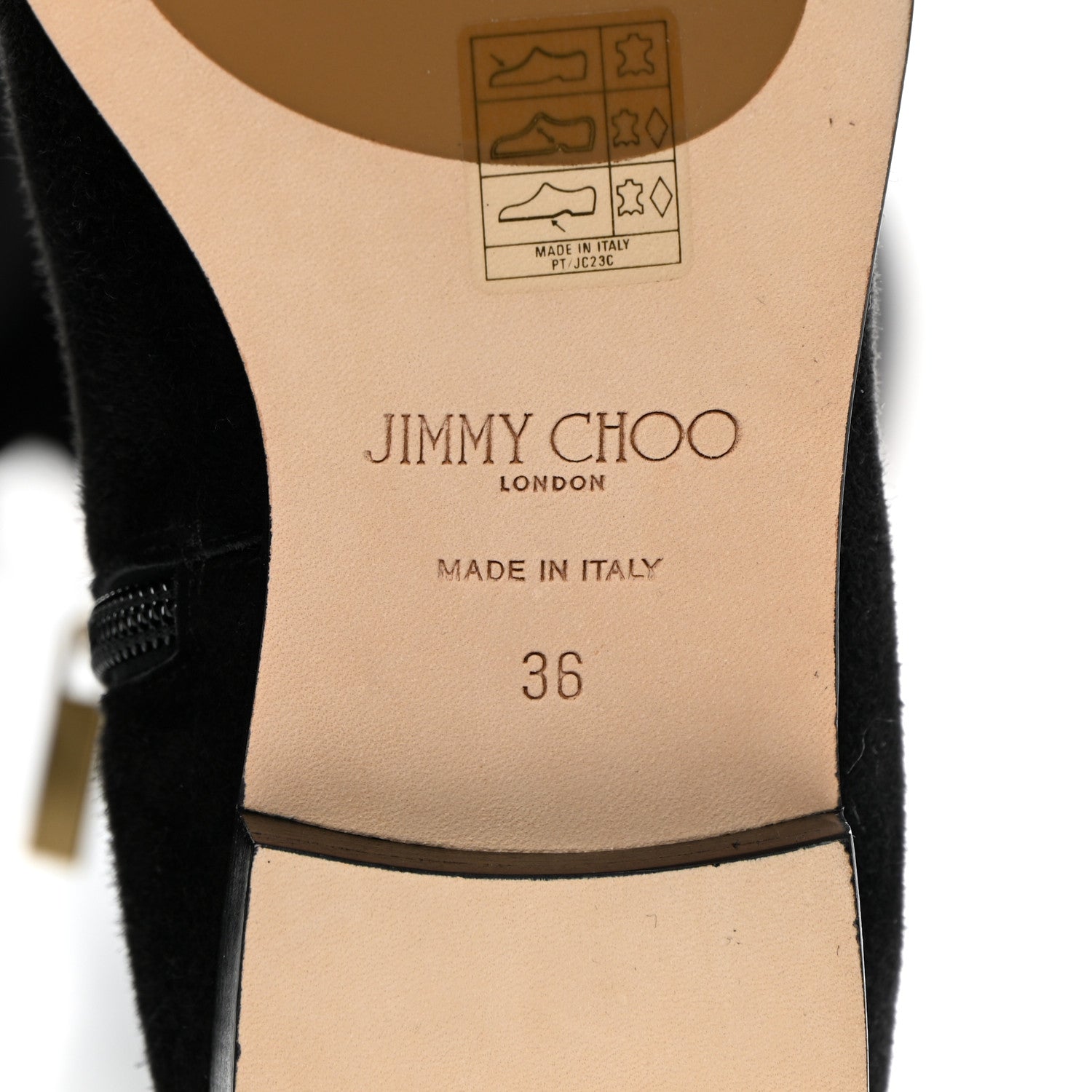 Jimmy Choo Suede Knee High Boots 36 Black 6 of 9