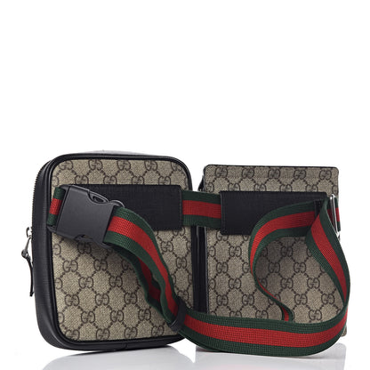 Gucci GG Supreme Monogram Web Belt Bag Black 3 of 14