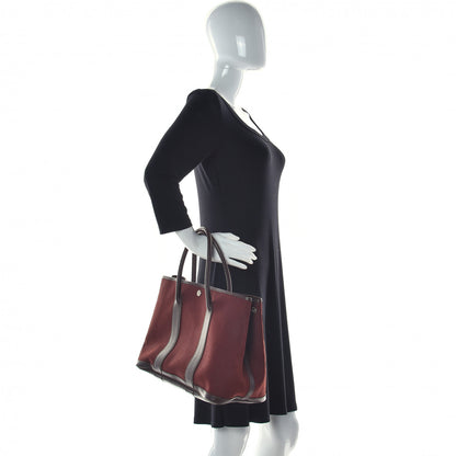 Hermes Toile Buffle Gala Garden Party 30 PM Havane Rouge H 2 of 15