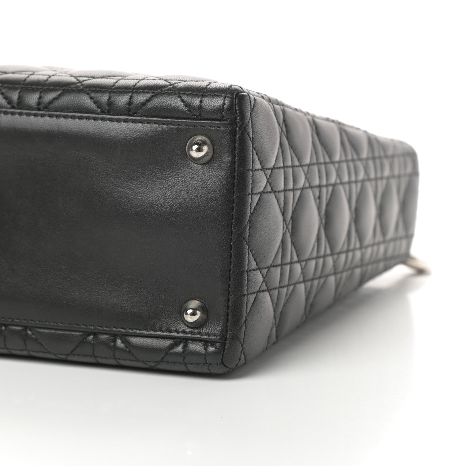 Christian Dior Lambskin Cannage Large Lady Dior Black 10 of 14