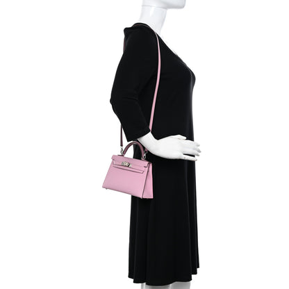 Hermes Epsom Mini Kelly Sellier 20 Mauve Sylvestre 2 of 12