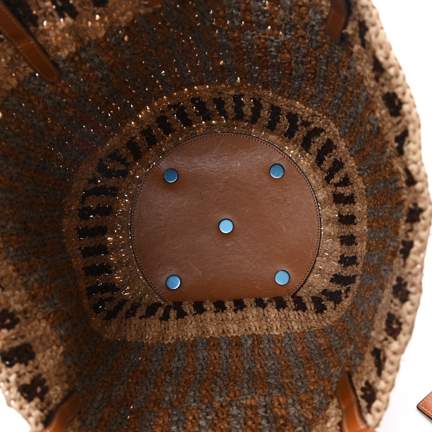 Valentino Garavani Raffia Nappa Medium Vlogo Signature Crochet Bucket Bag Beige Multicolor 6 of 11