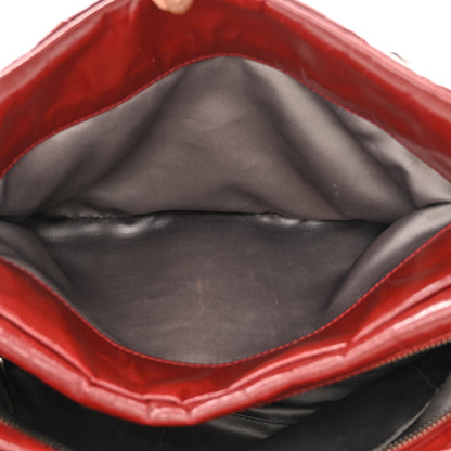 Chanel Glazed Calfskin Twisted Bowling Bag Red 5 of 12