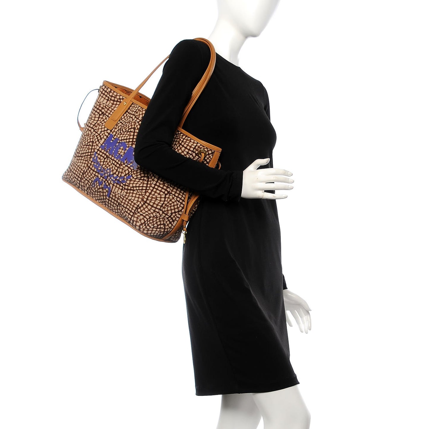 Visetos Medium Liz Reversible Shopper Tote Cognac