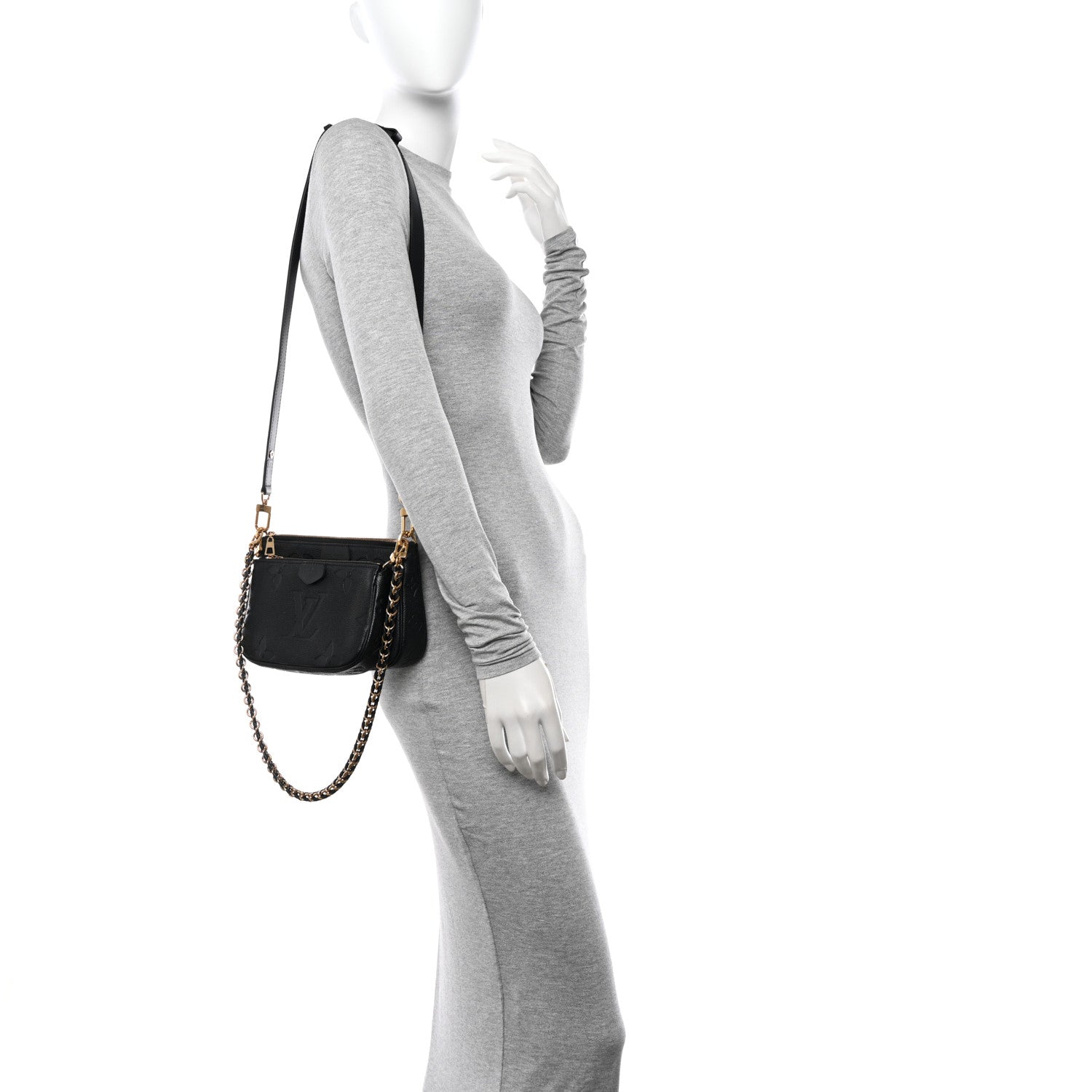 Louis Vuitton Empreinte Monogram Giant Multi Pochette Accessories Black 3 of 10