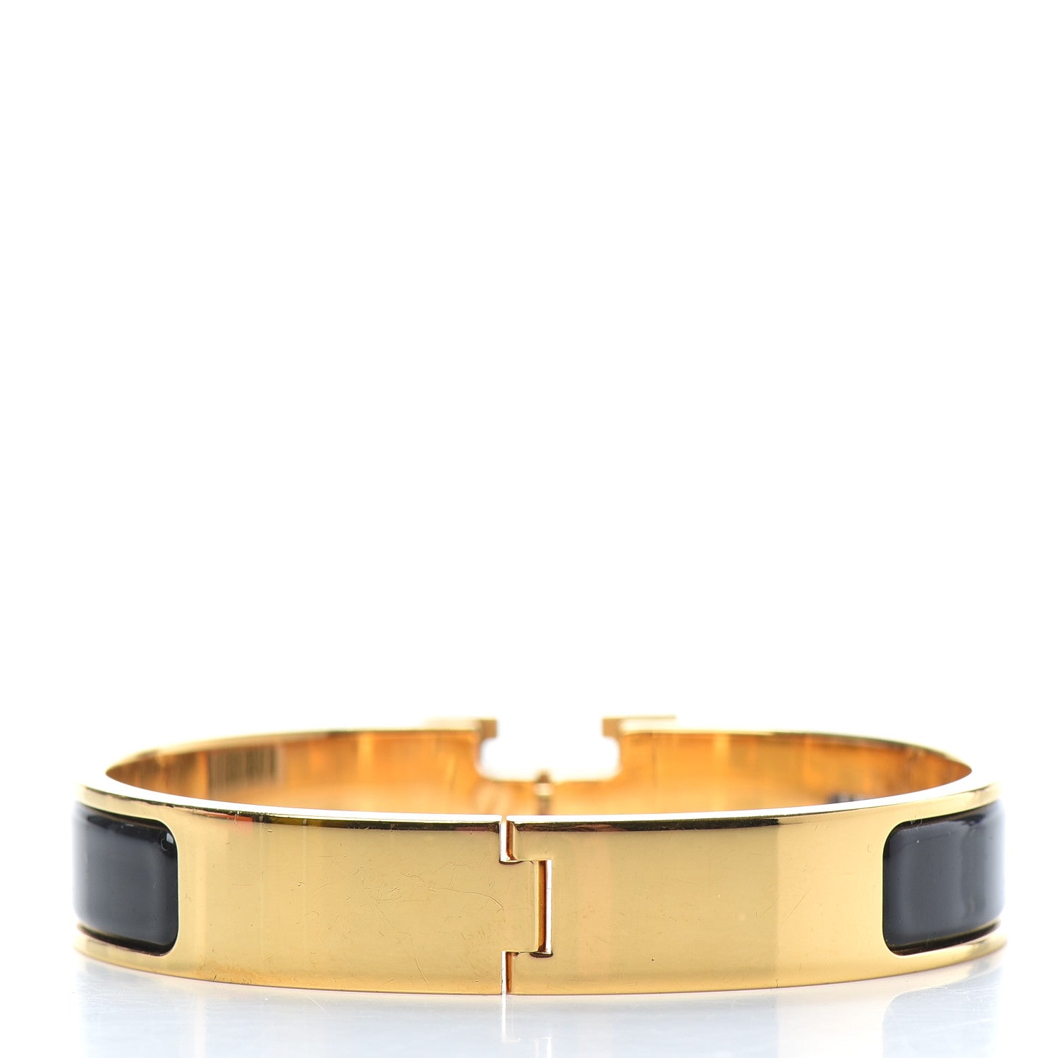 Hermes Enamel Narrow Clic Clac H Bracelet GM Black 3 of 4