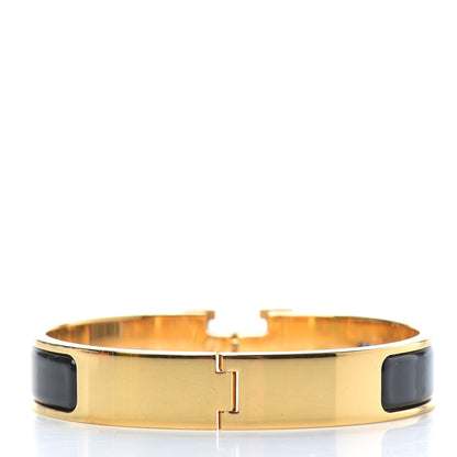 Hermes Enamel Narrow Clic Clac H Bracelet GM Black 3 of 4