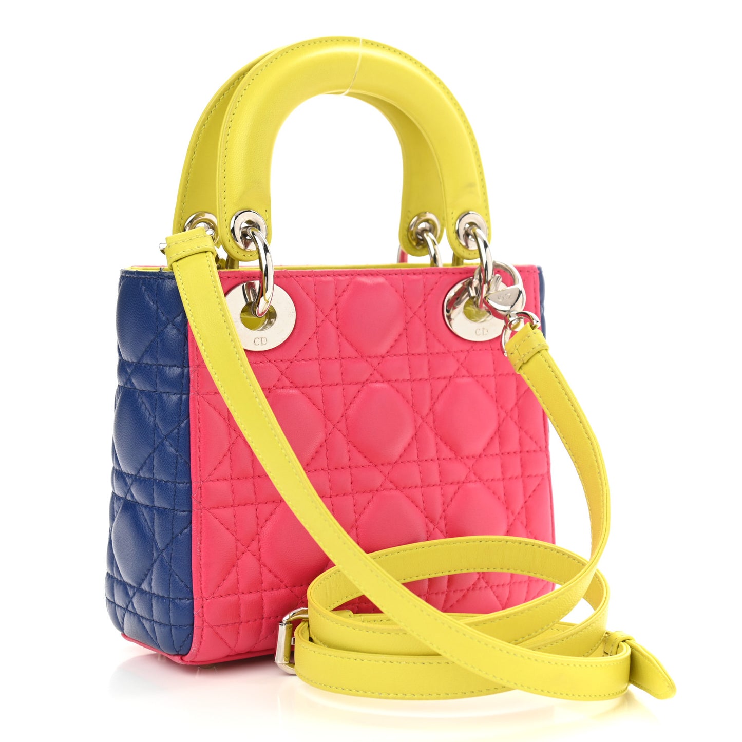 Lambskin Cannage Mini Lady Dior Multicolor