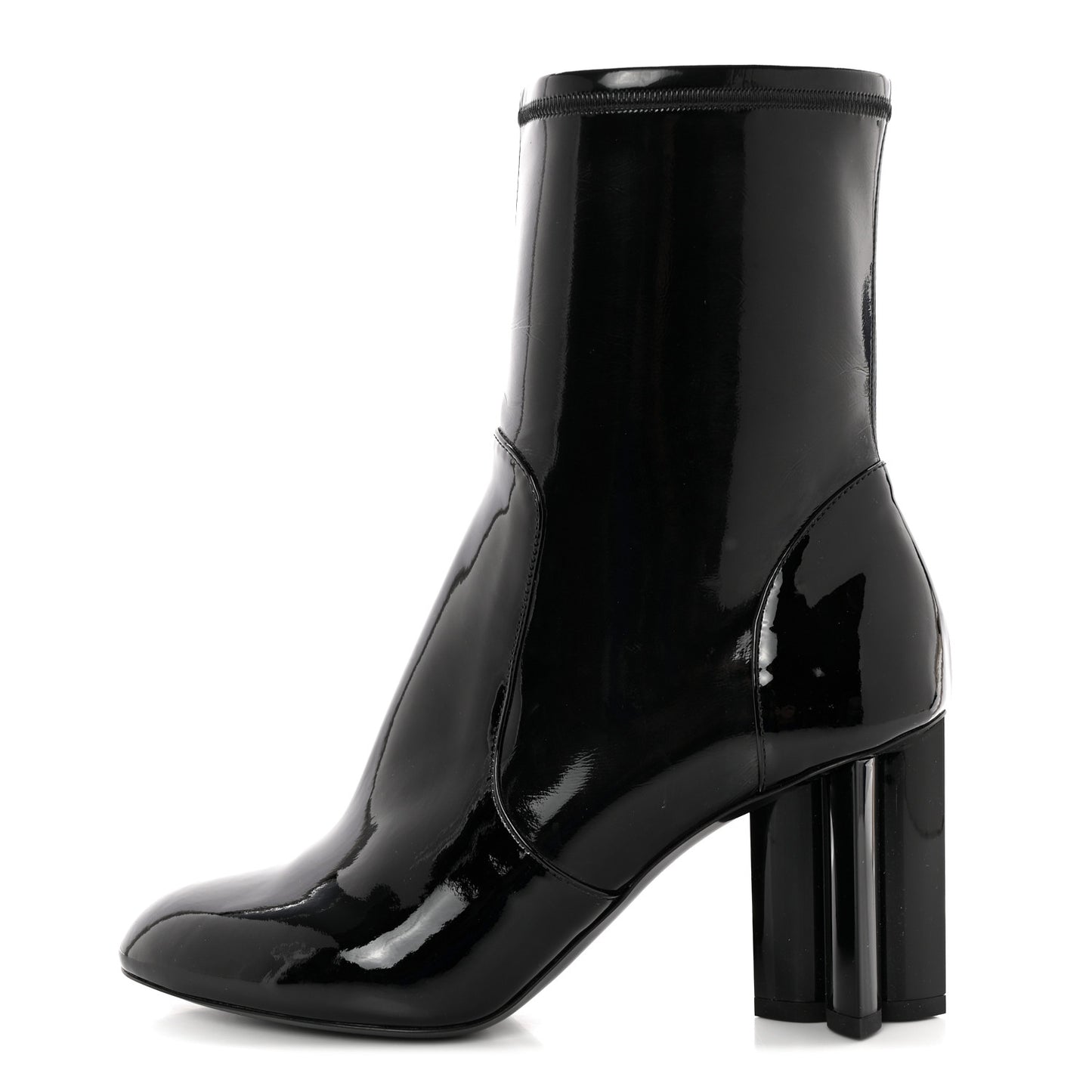 Patent Uniformes Silhouette Ankle Boots 37 Black