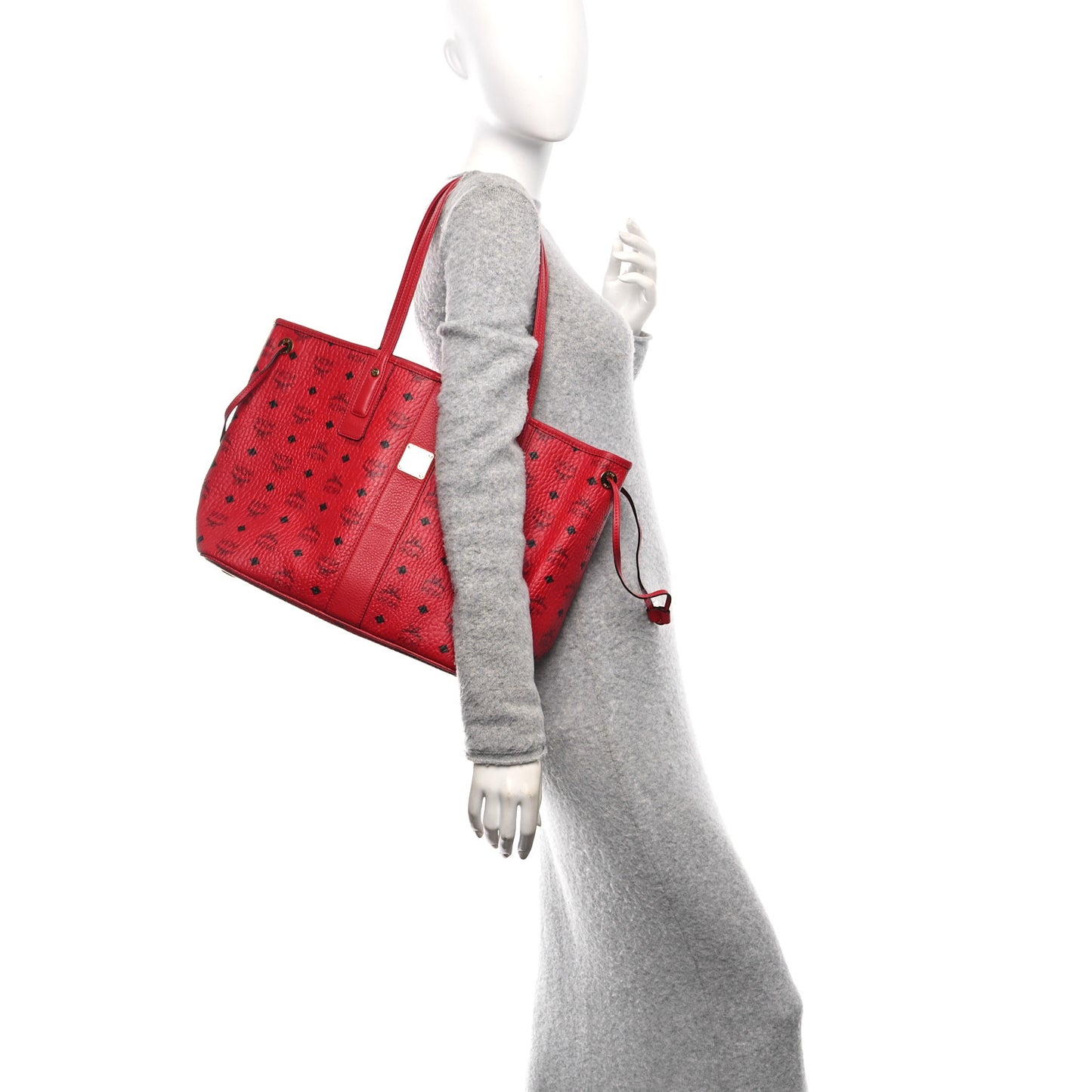 Visetos Medium Liz Reversible Shopper Tote Ruby Red
