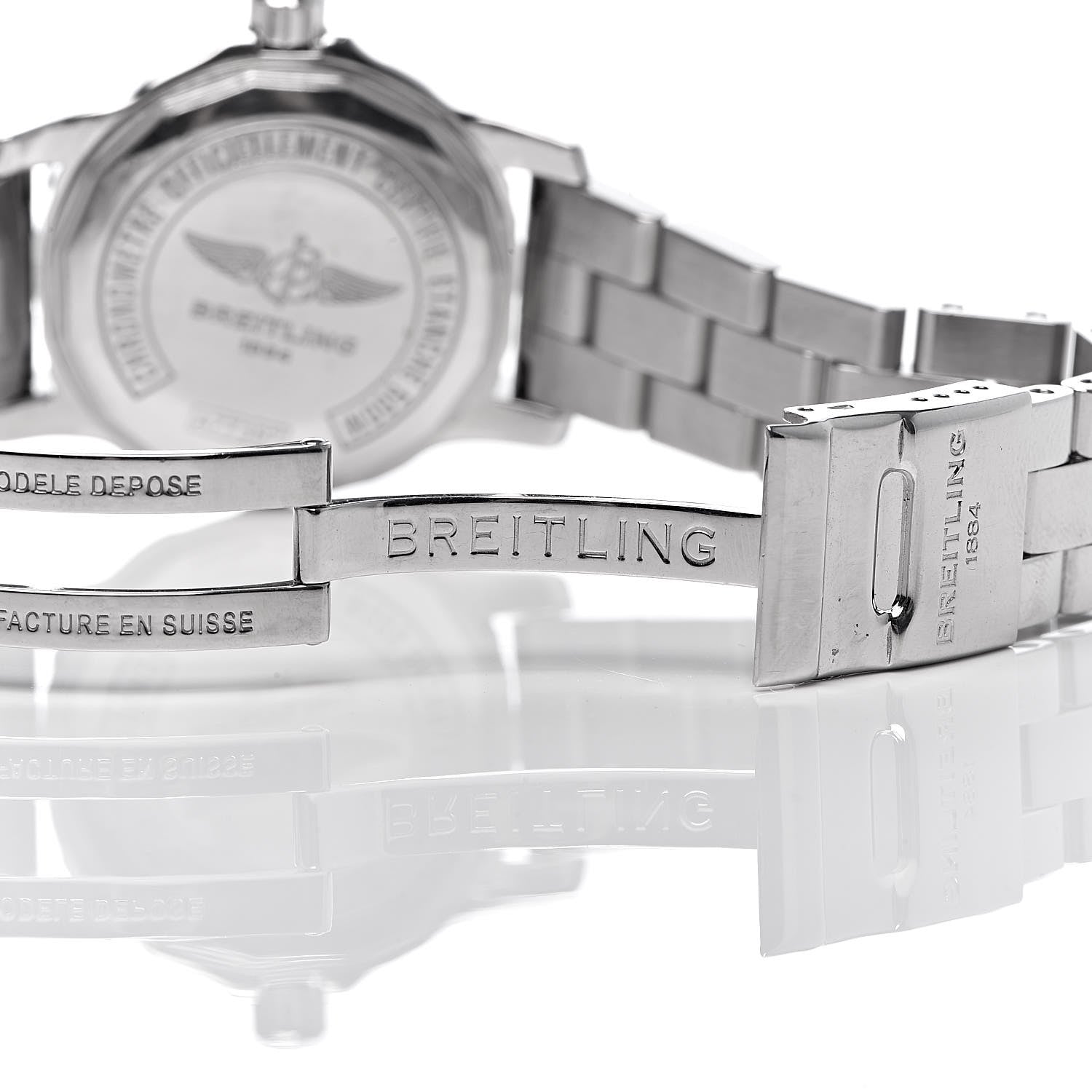 Breitling Stainless Steel 33mm Colt Ocean Chronometer Quartz Watch Blue A77387 8 of 10