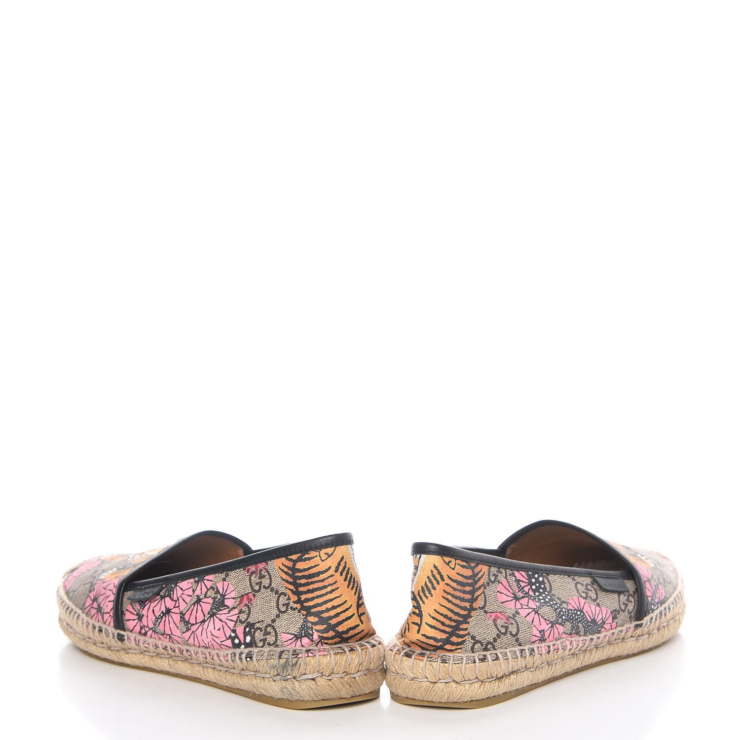 Gucci GG Supreme Monogram Bengal Espadrilles 39.5 Beige Pink 5 of 15