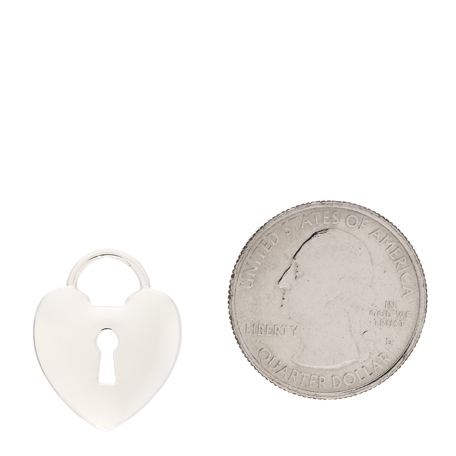 Tiffany Sterling Silver Heart Lock Charm 2 of 4