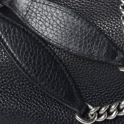 Gucci Pebbled Calfskin Studded Medium Soho Chain Shoulder Bag Black 13 of 16