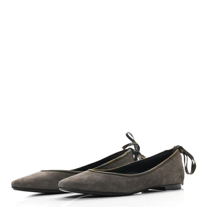 Hermes Suede Flats 36 Grey 3 of 7