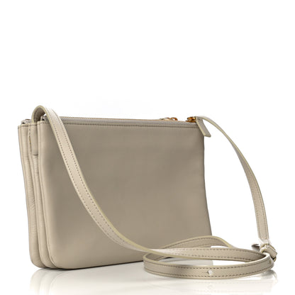 Celine Lambskin Small Trio Crossbody Bag Beige 2 of 12