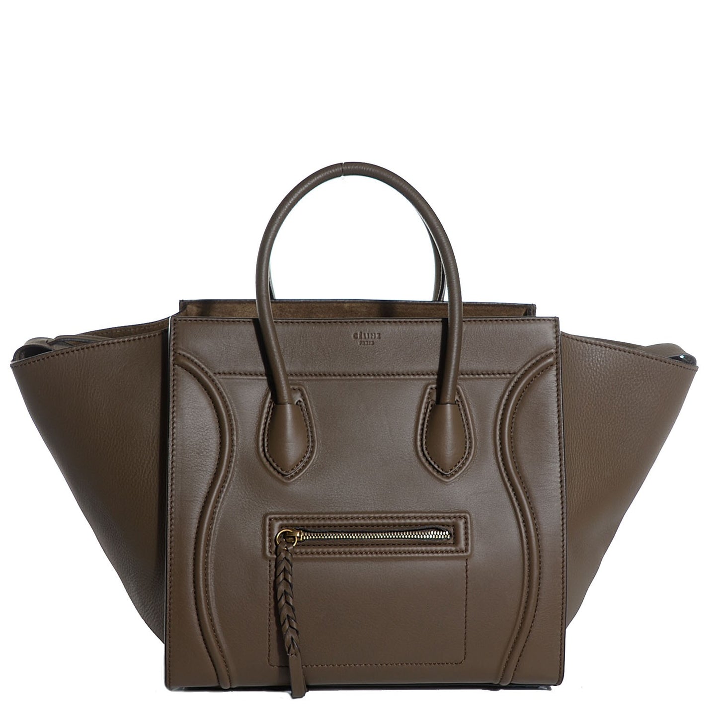 Supple Calfskin Medium Phantom Luggage Taupe