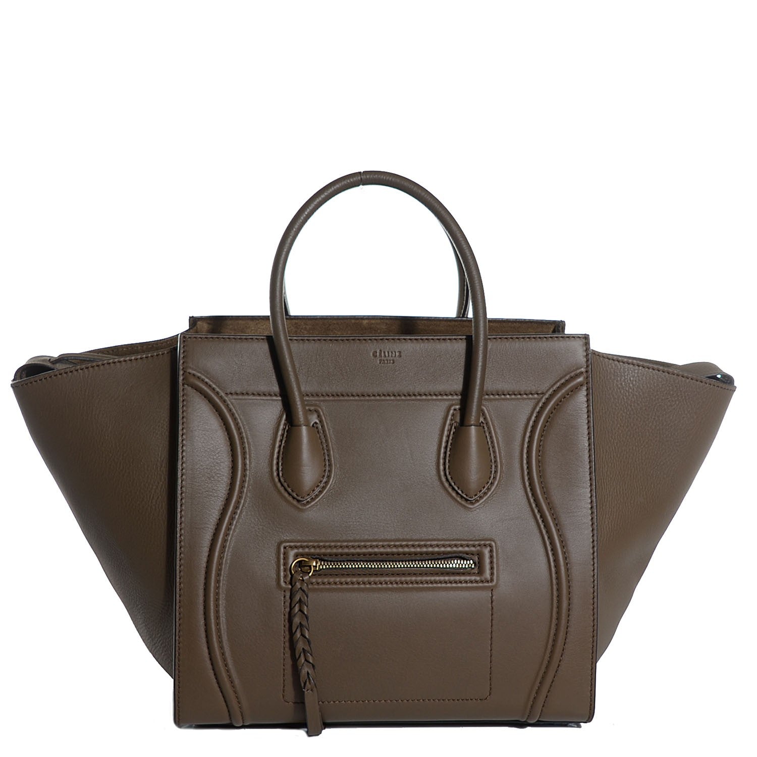Celine Supple Calfskin Medium Phantom Luggage Taupe 1 of 7