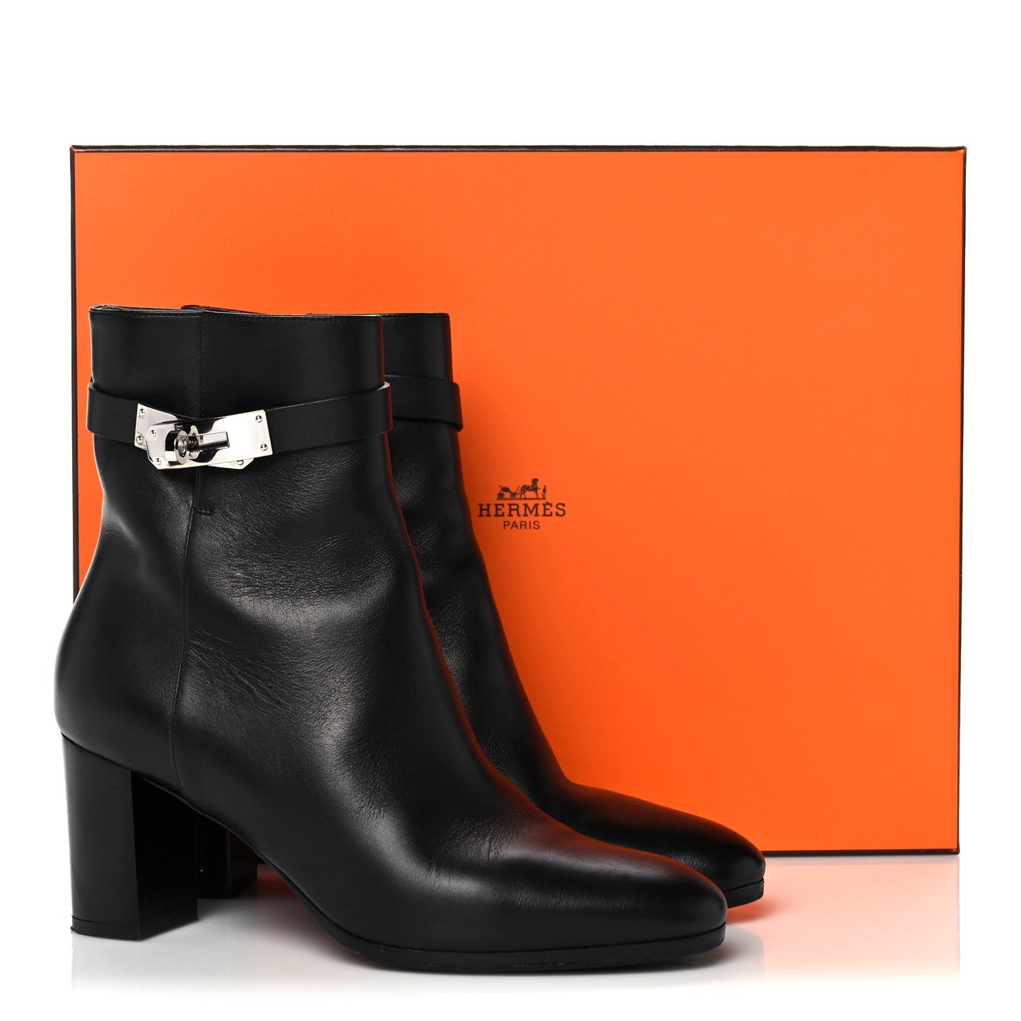 Calfskin Saint Germain Ankle Boots 38.5 Black