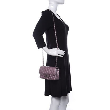 Chanel Metallic Calfskin Quilted Mini Rectangular Flap Pink 2 of 12