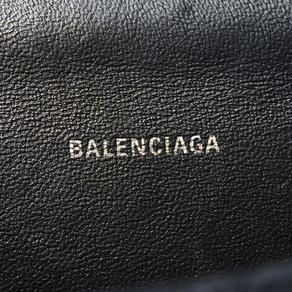 Balenciaga Washed Denim BB Monogram Hourglass Top Handle Bag XS Black 6 of 12